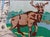 Textile American Hooked Rug With a Bull Elk in Aspen Trees Setting 2'9" X 3'11" For Sale - Image 7 of 8