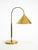 Large Mid-Century Modern Brass Table Lamp with Conical Shade, 1960s For Sale - Image 6 of 18