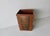 Pieced Copper Plate Leather Western Theme Wastebasket Vintage For Sale - Image 13 of 14
