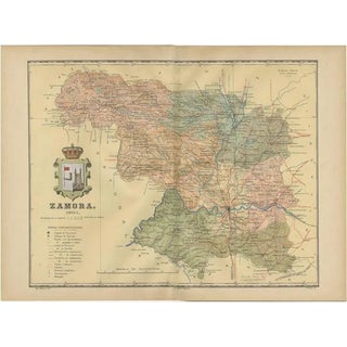 Map of A Mosaic of Romanesque Heritage and Natural Wonders in Spain, 1901 For Sale