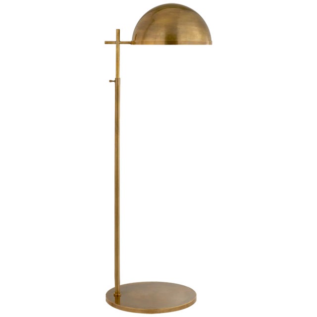 Dulcet Medium Pharmacy Floor Lamp in Antique-Burnished Brass with Antique-Burnished Brass Shade Designer: Kelly Wearstler...