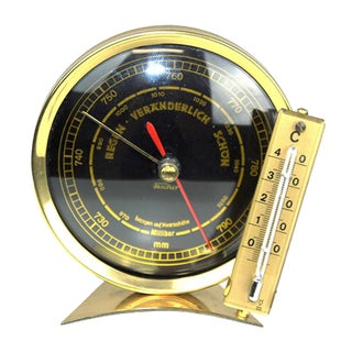 Barometer with Thermometer from Feingerätebau Fischer, 1950s For Sale