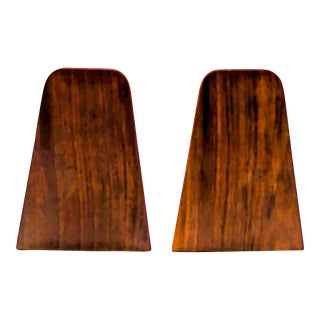 Mid 20th Century Danish Rosewood Bookends, a Pair For Sale