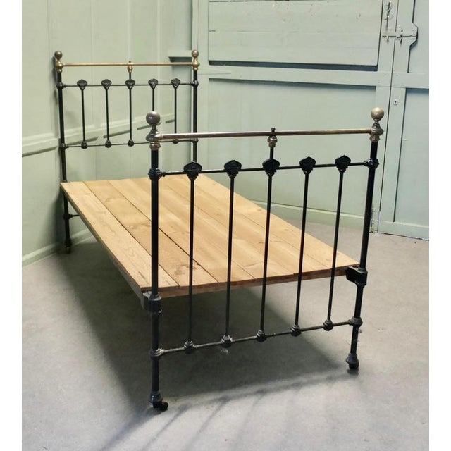 Victorian Single Brass and Iron Bed For Sale - Image 5 of 8