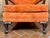 Wood MCM Victorian-Style Carved Walnut Armchair and Ottoman For Sale - Image 7 of 17