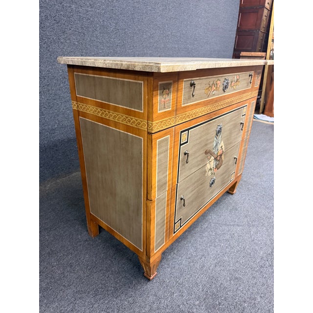 Brown Drexel Heritage Et Cetera Paint Decorated Neoclassical Chest For Sale - Image 8 of 16