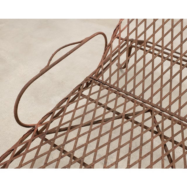 Rose Tarlow Melrose House Twig Iron Garden Chaise Lounge For Sale - Image 9 of 18