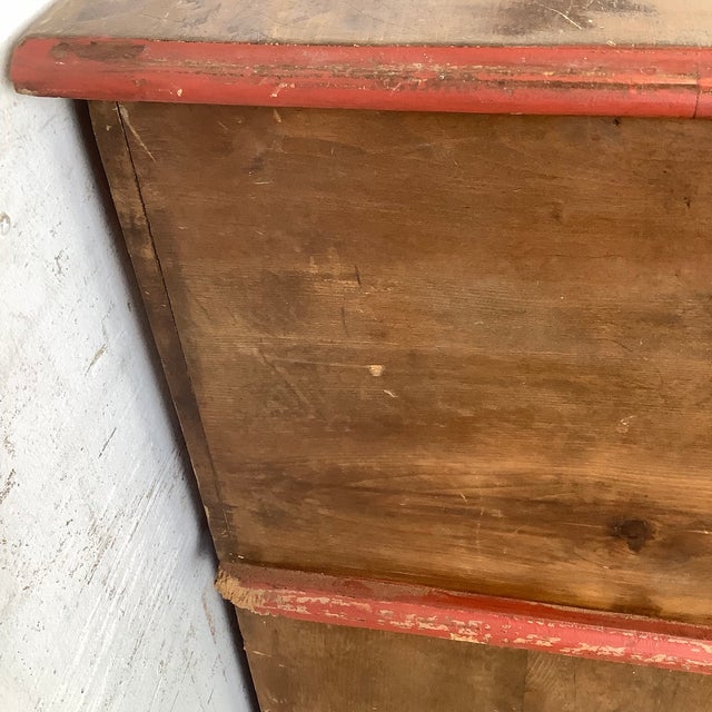 Antique American Primitive Painted Pine Farmhouse Cabinet For Sale - Image 12 of 12