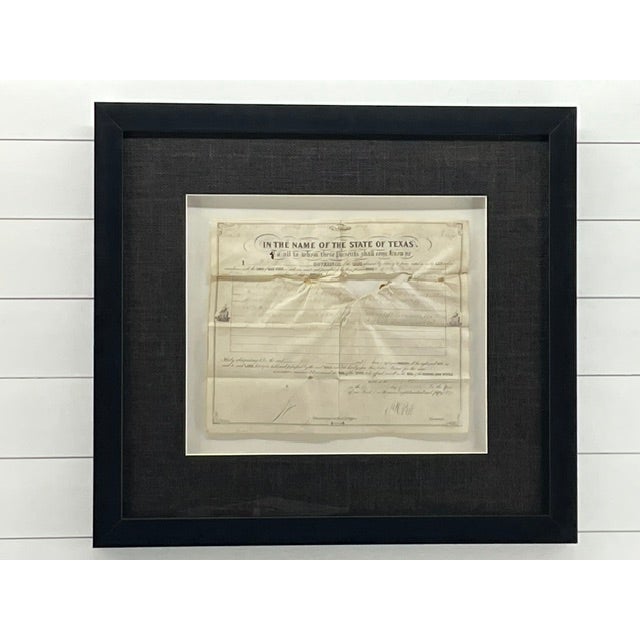 American Antique Texas Land Grant 1853 For Sale - Image 3 of 6