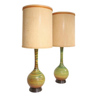 1957 Mid Century Ceramic Table Lamps by the Quartite Creative Corporation - a Pair For Sale