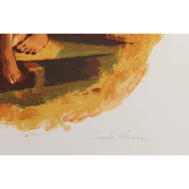 Figurative Behind the Door, Sandu Liberman For Sale - Image 3 of 4