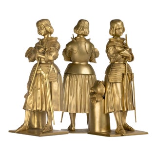 Raingo Frères, Joan of Arc, Paris, 1840, Gilt Bronze For Sale