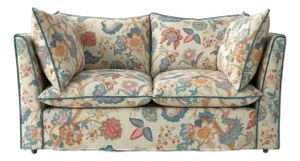 Sophie Conran Coco 2 Seater Sofa - Kitty Indian Summer with Contrast Welt Knife Edge Cushion
