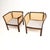 Vintage Danish Leather and Cane Chairs by Illum Wikkelso for CFC Silkeborg, 1960, Set of 2 For Sale - Image 6 of 11