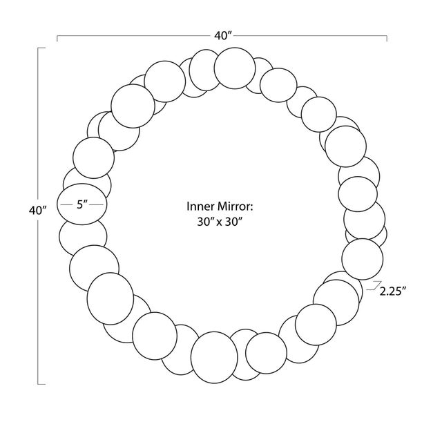 Ember Metal Disc Round Mirror For Sale - Image 4 of 5