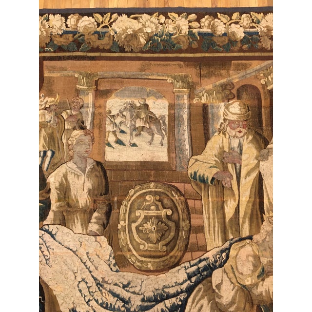 Antique 18th Century Flemish Biblical Tapestry For Sale - Image 9 of 11