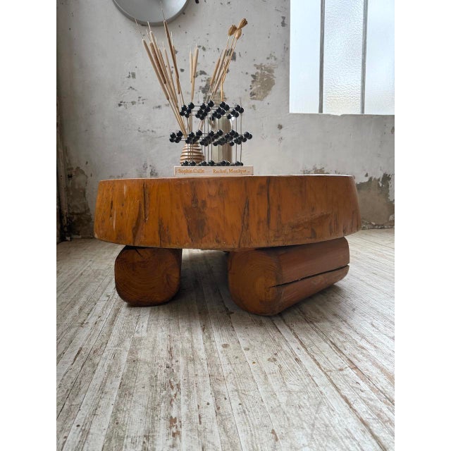 Brutalist Log Coffee Table, 1950s For Sale - Image 15 of 18