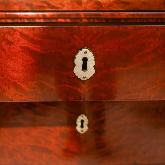 Late 19th Century Biedermeier Chest of Drawers Walnut and Mother-of-Pearl For Sale In Tampa - Image 6 of 10