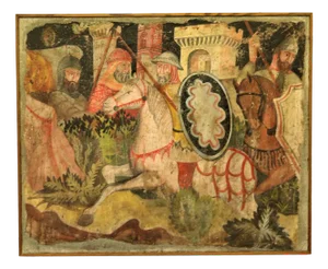 Detail of a Medieval Scene with Knights, 1970s