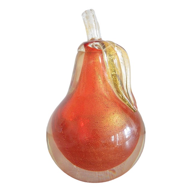 Mid-Century Pear Murano Glass from Barovier & Toso, 1960s For Sale