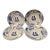 Late 19th Century Blue and White Chinese Provincial Salad Bowl or Soup Bowls- Set of 4 For Sale