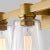 Chapman & Myers by Visual Comfort Studio Alessa 3-Light Bath Vanity Sconce in Burnished Brass For Sale In Greenville, SC - Image 6 of 8