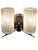 Metal Vintage Enameled Glass, Brass and Nickel Two Light Wall Sconce For Sale - Image 7 of 11