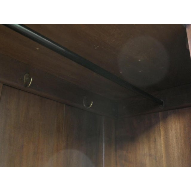 Victorian Arts & Crafts Wardrobe in Carved Walnut For Sale - Image 6 of 8