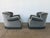 1930s Danish Lounge Chairs in Grey-Blue Velvet in the style of Fritz Hansen, 1940s, Set of 2 For Sale - Image 5 of 12