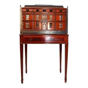 1990s Georgian Manor Style Bird Cage With Fitted Console Table by Maitland Smith