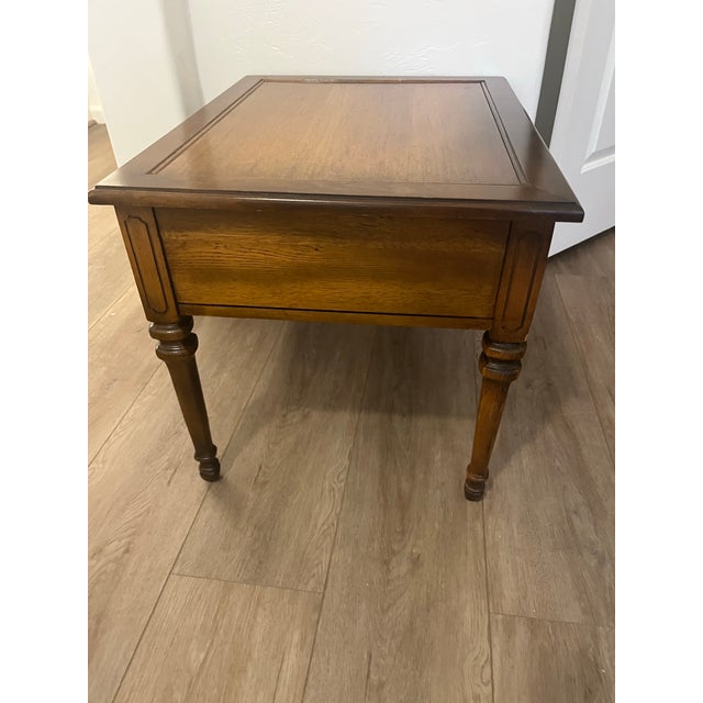 French Vintage Hollywood Regency End Table With Drawers For Sale - Image 3 of 12
