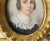 19th Century Miniature Portrait Painting of a Lady in Italian Florentine Giltwood Frame For Sale - Image 4 of 7