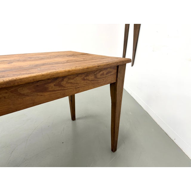 Wood Pine Farmhouse Table, 1950s For Sale - Image 7 of 18