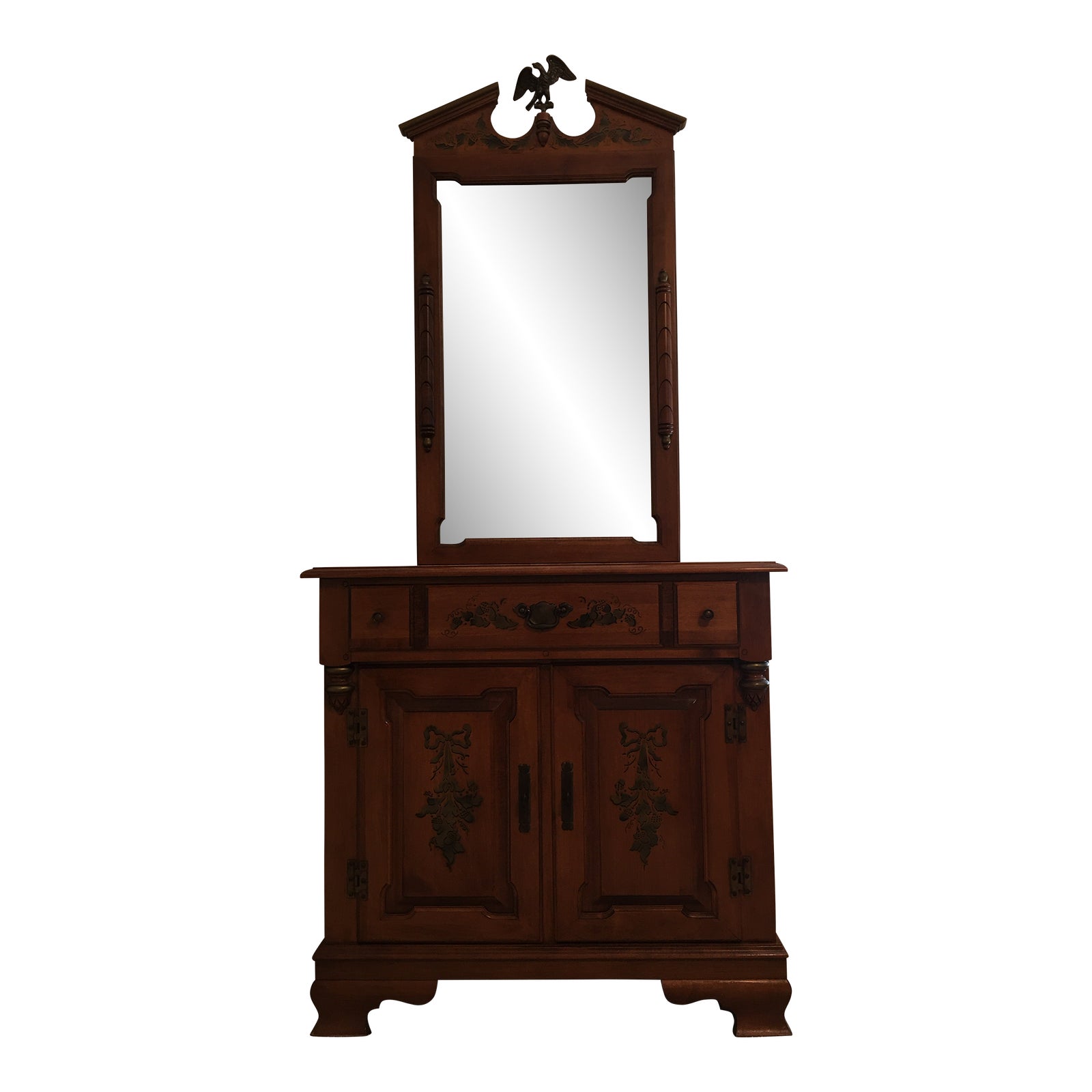 1960s Tell City Chair Co. Young Republic Entryway and Mirror