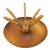 Walnut Wood Fruit Bowl with Knives with Raffia Handles by Carl Auböck for Werkstätte Carl Auböck, Vienna, 1950s, Set of 7 For Sale