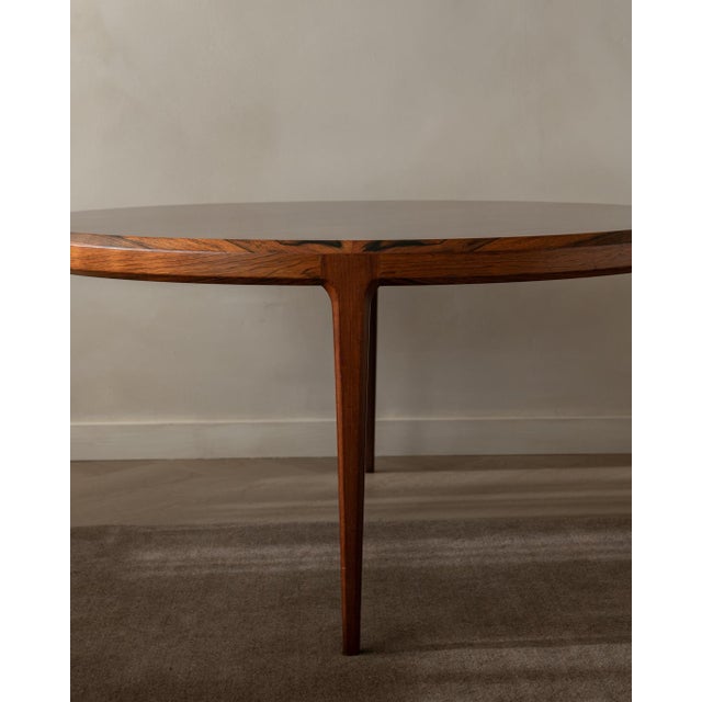 Mid-Century Round Model 283 Coffee Table in Rosewood by Johannes Andersen for CFC Silkeborg, 1960s For Sale - Image 9 of 18