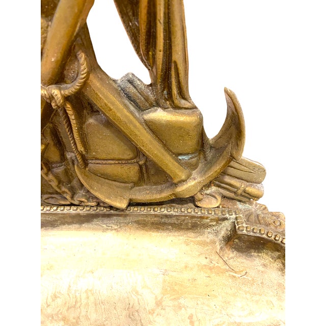 Early 20th Century French Gilt Bronze Umbrella Stand 26"h Nautical Sailor Anchor Decor Antique For Sale - Image 10 of 17