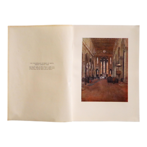 1905 Italian Original Print - The Franciscan Church of Santa Croce, Looking East - From Book Florence & Some Tuscan Cities (1905)