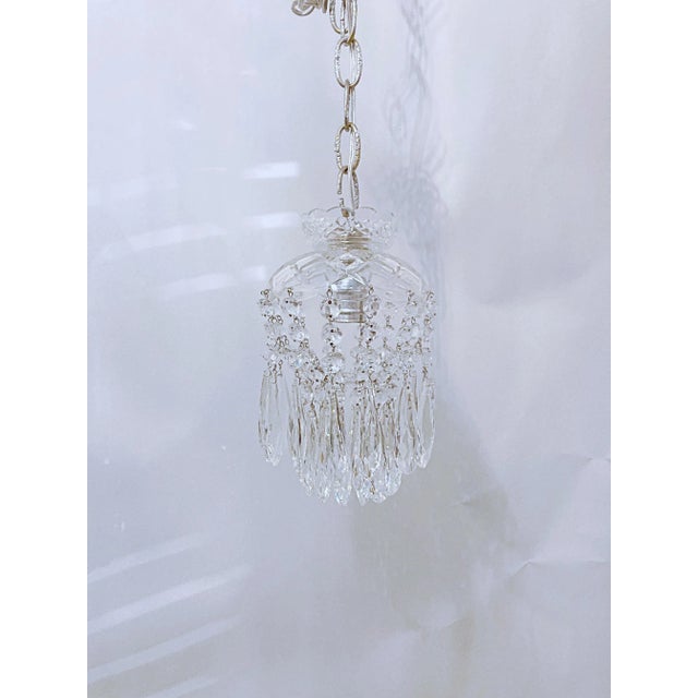 1950s Parachute Chandelier With Hand Cut Glass Dish For Sale In New York - Image 6 of 6