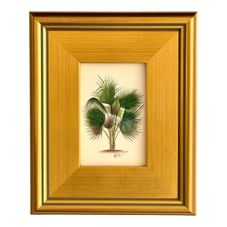Original Hand-Painted Palm Painting, Framed For Sale