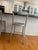 A set of three iconic Philippe Starck counter stools for Emeco in hand-brushed aluminum. We purchased these stools new...