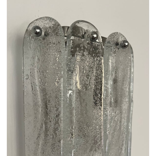 Mid-Century Modern Italian Iridescent Murano Wall Sconces from Mazzega, 1970s, Set of 3 For Sale - Image 6 of 18
