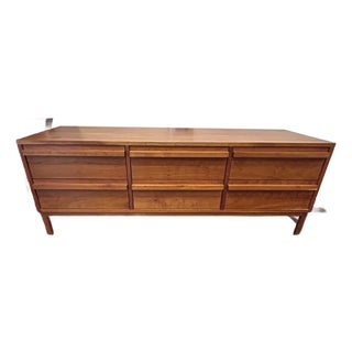Low Slung Custom Made 6 Drawer Dresser For Sale