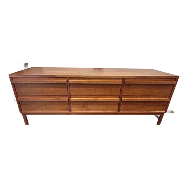 Low Slung Custom Made 6 Drawer Dresser For Sale