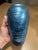 Durand Durand Blue Iridescent Threaded Art Glass Vase Signed Aurene C1920s For Sale - Image 4 of 8