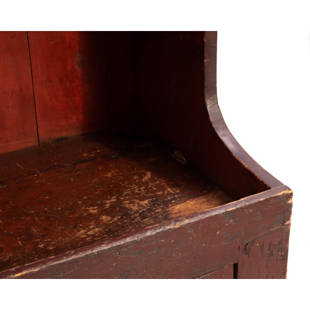 Pennsylvania Primitive Red Painted Dry Sink Cupboard 19th Century For Sale - Image 18 of 18