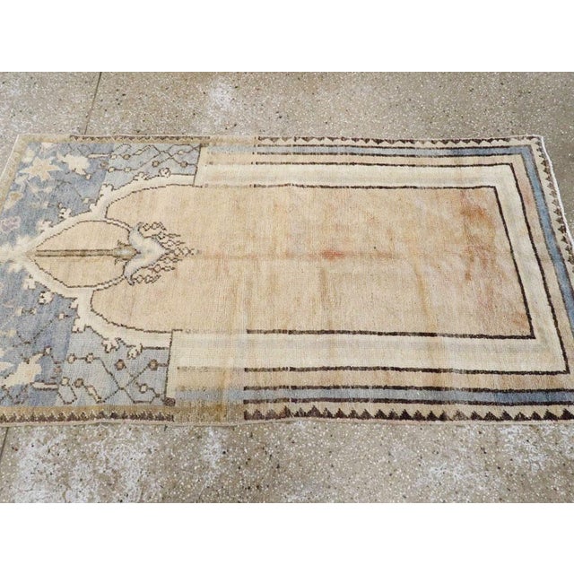 Mid 20th Century Galerie Shabab Collection Mid-20th Century Turkish Anatolian Throw Rug For Sale - Image 5 of 7