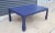 2010s Carl Springer Style Blue Raffia Coffee Table For Sale - Image 5 of 8