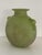 Chartreuse Italian Green Murano Scavo Glass Vase attributed to Seguso Vetri d'Arte, 1970s For Sale - Image 8 of 11