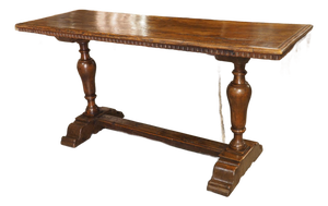 Antique Italian Walnut Console Table, Circa 1850